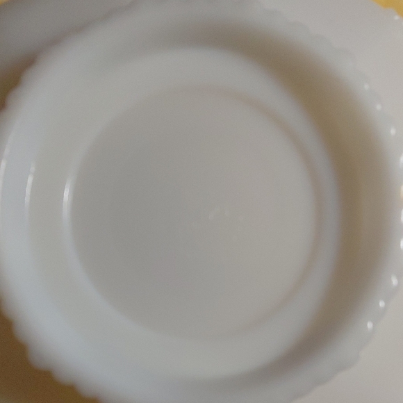 Fire King Milk Glass Scalloped Dish - Picture 3 of 8